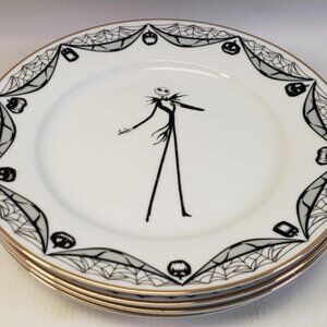 Lot of (4) Disney Nightmare Before Christmas 8" Salad Plates